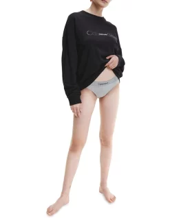 Cheapest 🔥 Calvin Klein Embossed Icon Lounge Long Sleeve Sweatshirt In Black 🎉