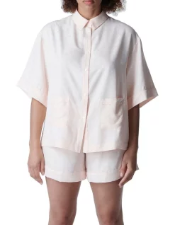 Best Sale ๐ Simone Perele Caprice Short Sleeve ๐ Shirt In Baby Pink ๐