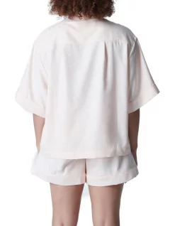 Best Sale 😍 Simone Perele Caprice Short Sleeve 👚 Shirt In Baby Pink 👍 -sleepwear-robes Sales unnamed file 1063