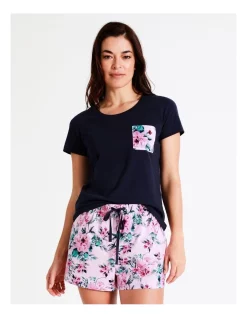 New π₯ Soho Organic Cotton Knit Short Sleeve PJ Set In Pink π₯°