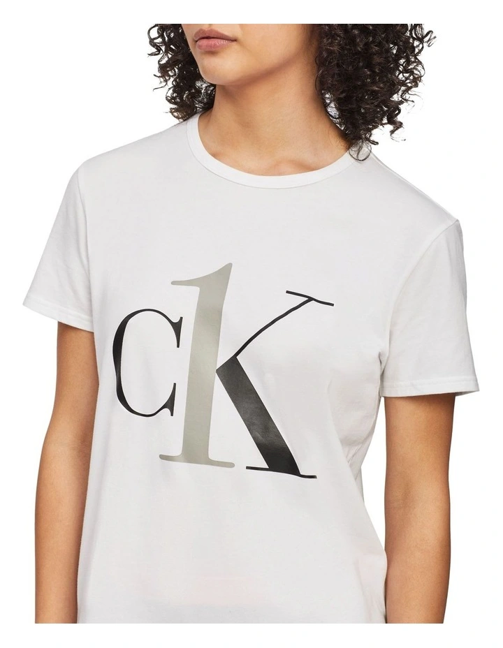 New ๐ Calvin Klein Ck One Sleep Short Sleeve Crew Neck T-Shirt In White ๐ 6 New ๐ Calvin Klein Ck One Sleep Short Sleeve Crew Neck T-Shirt In White ๐ - Image 4