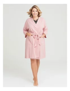 Discount 😀 Taking Shape Cotton Blend Waffle Robe In Vintage Rose 🌟