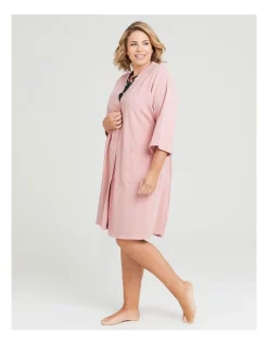 Discount 😀 Taking Shape Cotton Blend Waffle Robe In Vintage Rose 🌟 -sleepwear-robes Sales unnamed file 1111