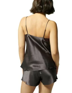 Top 10 🤩 Simone Perele Dream Silk Night Short Charcoal 👏 -sleepwear-robes Sales unnamed file 1115