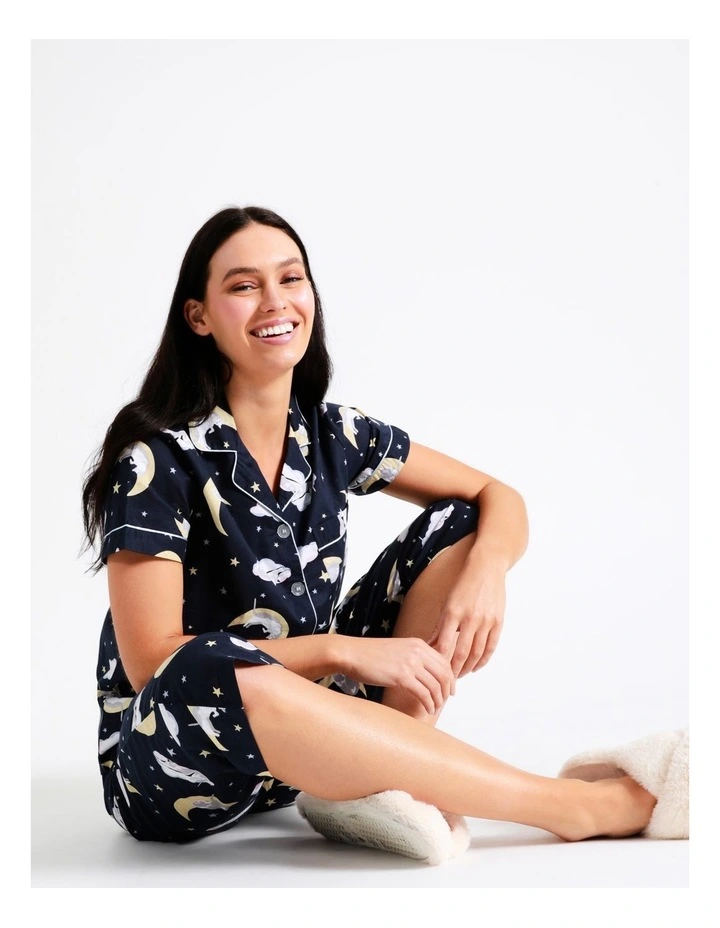 Wholesale π Soho Organic Cotton 3/4 PJ Set In Navy π 4 Wholesale π Soho Organic Cotton 3/4 PJ Set In Navy π - Image 2