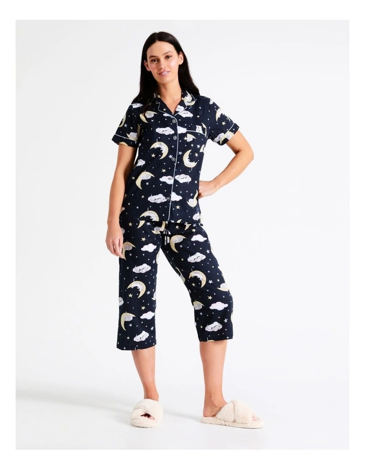 Wholesale π Soho Organic Cotton 3/4 PJ Set In Navy π 5 Wholesale π Soho Organic Cotton 3/4 PJ Set In Navy π - Image 3