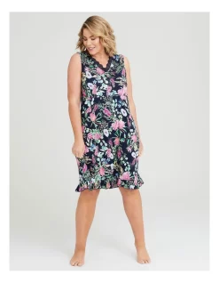 Hot Sale 🧨 Taking Shape Bamboo Native Floral Lace Nightie In Print 😉 -sleepwear-robes Sales unnamed file 1176