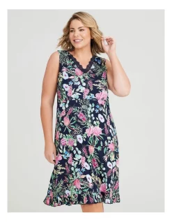 Hot Sale 🧨 Taking Shape Bamboo Native Floral Lace Nightie In Print 😉 -sleepwear-robes Sales unnamed file 1177