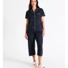 Budget 🔥 Soho Organic Cotton 3/4 PJ Set In Navy Multi 🌟 -sleepwear-robes Sales unnamed file 1178