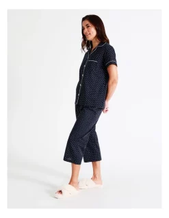 Budget 🔥 Soho Organic Cotton 3/4 PJ Set In Navy Multi 🌟 -sleepwear-robes Sales unnamed file 1179
