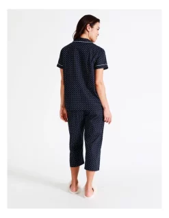 Budget 🔥 Soho Organic Cotton 3/4 PJ Set In Navy Multi 🌟 -sleepwear-robes Sales unnamed file 1180