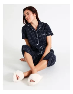 Budget 🔥 Soho Organic Cotton 3/4 PJ Set In Navy Multi 🌟 -sleepwear-robes Sales unnamed file 1181