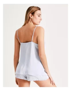 Flash Sale 🤩 Chloe & Lola 🔨 Hammered Satin Cami Boxer Set In Blue 😍 -sleepwear-robes Sales unnamed file 1190