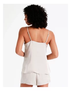 Best Sale 🥰 Chloe & Lola 🔨 Hammered Satin Cami Boxer Set In Champagne 😀 -sleepwear-robes Sales unnamed file 120