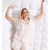 Cheapest 👍 Chloe & Lola Short Sleeve PJ Set In Pink 👍 -sleepwear-robes Sales unnamed file 1203