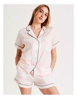 Cheapest 👍 Chloe & Lola Short Sleeve PJ Set In Pink 👍 -sleepwear-robes Sales unnamed file 1205