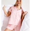 Wholesale ❤️ Chloe & Lola Satin Short Sleeve PJ Set In Pink/White 🌟 -sleepwear-robes Sales unnamed file 1210