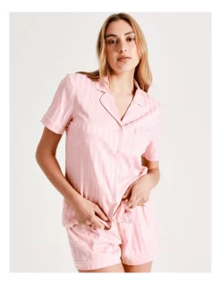 Wholesale ❤️ Chloe & Lola Satin Short Sleeve PJ Set In Pink/White 🌟 -sleepwear-robes Sales unnamed file 1211