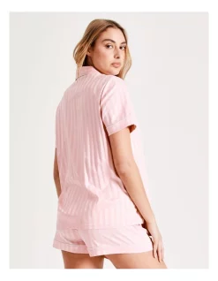 Wholesale ❤️ Chloe & Lola Satin Short Sleeve PJ Set In Pink/White 🌟 -sleepwear-robes Sales unnamed file 1214