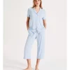Buy 👍 Chloe & Lola Bamboo 3/4 PJ Set In Blue ✔️ -sleepwear-robes Sales unnamed file 1235