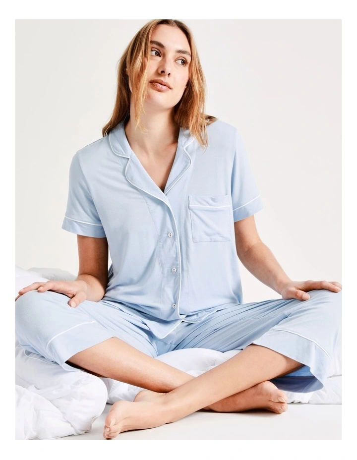 Buy π Chloe & Lola Bamboo 3/4 PJ Set In Blue βοΈ 4 Buy π Chloe & Lola Bamboo 3/4 PJ Set In Blue βοΈ - Image 2