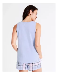 Best reviews of 🤩 Soho Organic Cotton Tank In Blue 🥰 -sleepwear-robes Sales unnamed file 1245
