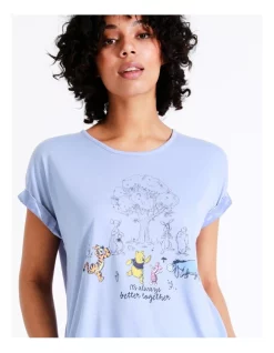 Brand new 🛒 Winnie The Pooh Sleep Tee In Blue ✨ -sleepwear-robes Sales unnamed file 1253