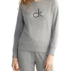 Buy 🌟 Calvin Klein Logo Lounge Refresh Long Sleeve Sweatshirt In Grey 🧨 -sleepwear-robes Sales unnamed file 1270