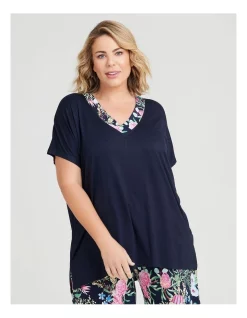 Best Sale 🔥 Taking Shape Bamboo Native Floral Pyjama Top In Navy ❤️ -sleepwear-robes Sales unnamed file 1276