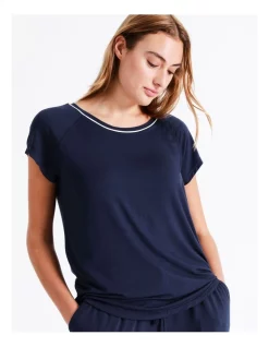 Brand new ⭐ Chloe & Lola Bamboo Short Sleeve PJ Top In Navy 🥰 -sleepwear-robes Sales unnamed file 1280