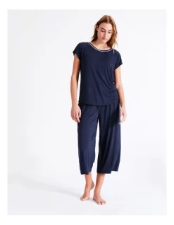 Brand new ⭐ Chloe & Lola Bamboo Short Sleeve PJ Top In Navy 🥰 -sleepwear-robes Sales unnamed file 1281