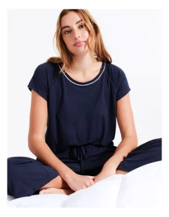Brand new ⭐ Chloe & Lola Bamboo Short Sleeve PJ Top In Navy 🥰 -sleepwear-robes Sales unnamed file 1282