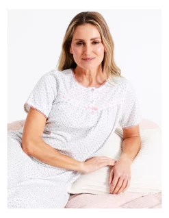 Outlet ✨ Soho Knit Mid Length Nightie In White 🛒 -sleepwear-robes Sales unnamed file 1348