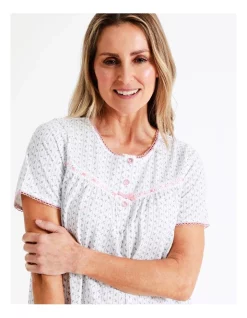 Outlet ✨ Soho Knit Mid Length Nightie In White 🛒 -sleepwear-robes Sales unnamed file 1350