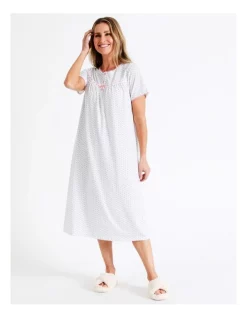 Outlet ✨ Soho Knit Mid Length Nightie In White 🛒 -sleepwear-robes Sales unnamed file 1351