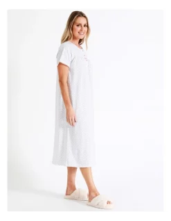 Outlet ✨ Soho Knit Mid Length Nightie In White 🛒 -sleepwear-robes Sales unnamed file 1352