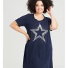 Wholesale 🔥 Taking Shape Cotton Short Sleeve Nightie In Navy 🔔 -sleepwear-robes Sales unnamed file 1368