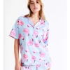 Brand new 🧨 Chloe & Lola Novelty Satin Short Sleeve PJ Set In Blue 🧨 -sleepwear-robes Sales unnamed file 14