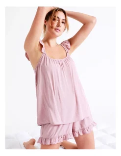 Brand new 🎁 Chloe & Lola Frill Shoulder Sleep Cami Set In Pink 👏 -sleepwear-robes Sales unnamed file 1406