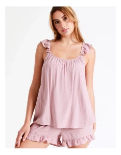 Brand new 🎁 Chloe & Lola Frill Shoulder Sleep Cami Set In Pink 👏 -sleepwear-robes Sales unnamed file 1407