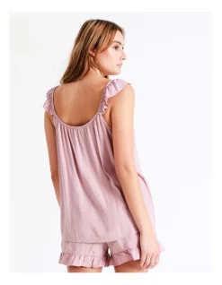 Brand new 🎁 Chloe & Lola Frill Shoulder Sleep Cami Set In Pink 👏 -sleepwear-robes Sales unnamed file 1409