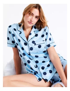 Best deal 🎁 Chloe & Lola Satin Spot Sleep Set In Blue 🎁 -sleepwear-robes Sales unnamed file 143