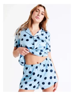 Best deal 🎁 Chloe & Lola Satin Spot Sleep Set In Blue 🎁 -sleepwear-robes Sales unnamed file 144