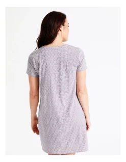 Coupon 🎉 Soho Organic Cotton Short Sleeve Half Placket Nightie In Pink 😉 -sleepwear-robes Sales unnamed file 1450