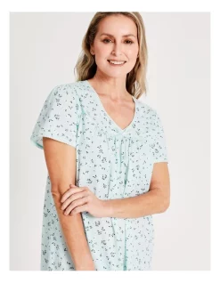 Cheapest 👍 Soho Knit Short Length Short Sleeve Nightie In Seafoam 🌟 -sleepwear-robes Sales unnamed file 1455