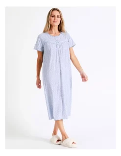 Flash Sale ❤️ Soho Knit Mid Length Nightie In Blue 🔥 -sleepwear-robes Sales unnamed file 1459