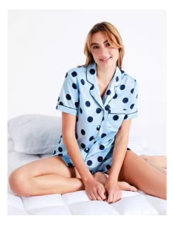 Best deal 🎁 Chloe & Lola Satin Spot Sleep Set In Blue 🎁 -sleepwear-robes Sales unnamed file 146
