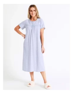 Flash Sale ❤️ Soho Knit Mid Length Nightie In Blue 🔥 -sleepwear-robes Sales unnamed file 1461