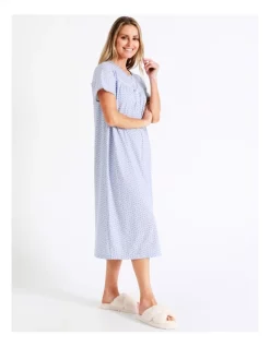 Flash Sale ❤️ Soho Knit Mid Length Nightie In Blue 🔥 -sleepwear-robes Sales unnamed file 1462