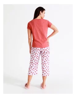 Coupon 😍 Soho Organic Cotton Knit V-Neck 3/4 PJ Set In Red 🎁 -sleepwear-robes Sales unnamed file 150